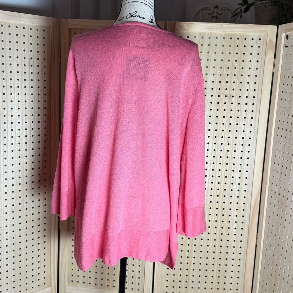 J.Jill Linen-Blend Lightweight Sweater – Pink – Size XL, 3/4 length sleeves - Picture 4 of 10